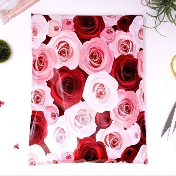 ❗️Restocked❗️20- 10x13 ROSES Floral Design Poly Mailers - Picture 2 of 5